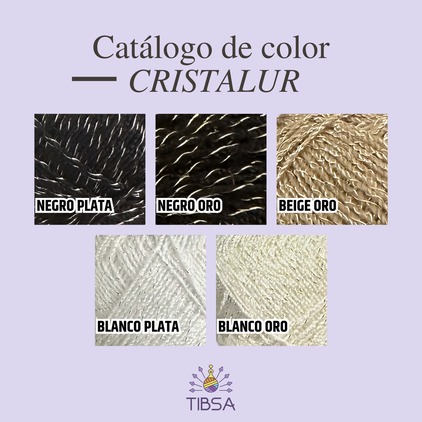 Paquete de 5 madejas de 100 gramos Cristalur
