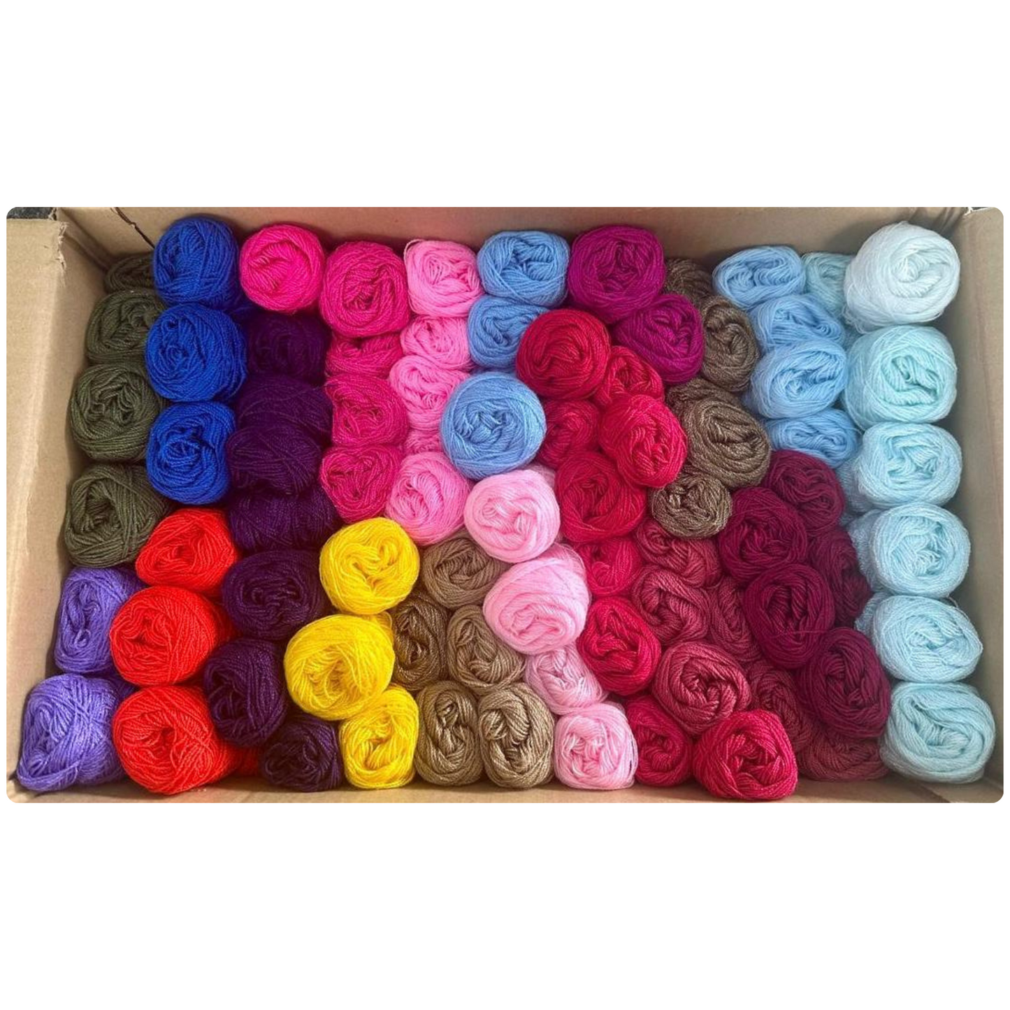 Caja Cristal con 180 madejas de 10 g c/u