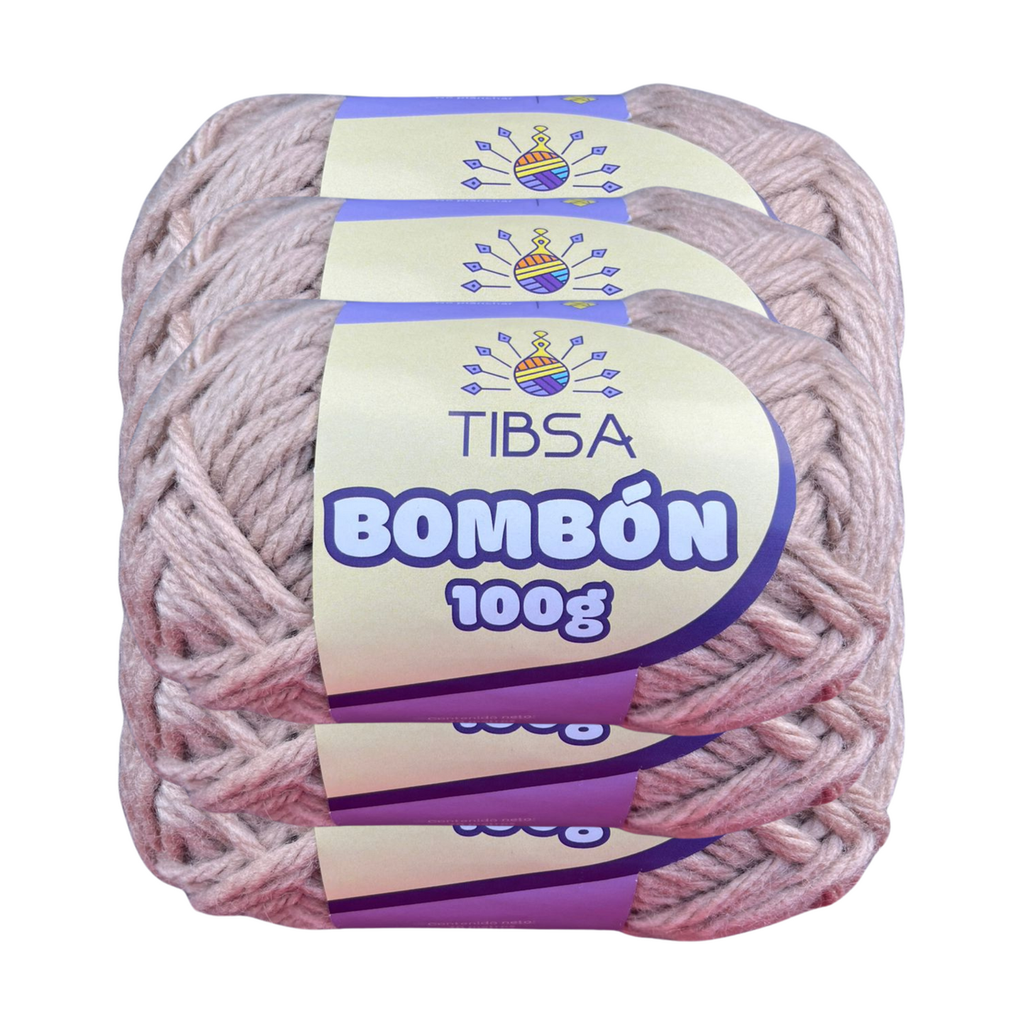 Paquete de 5 madejas de 100 gramos Bombón