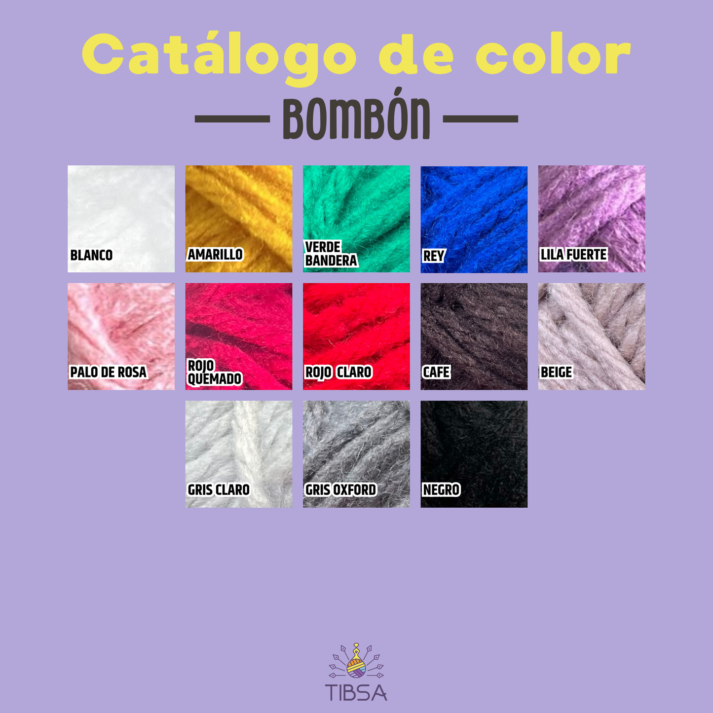 Paquete de 5 madejas de 100 gramos Bombón