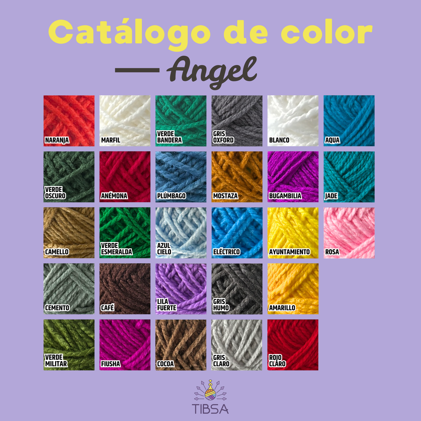 Estambre Ángel paquete de 5 madejas de 100 gramos c/u