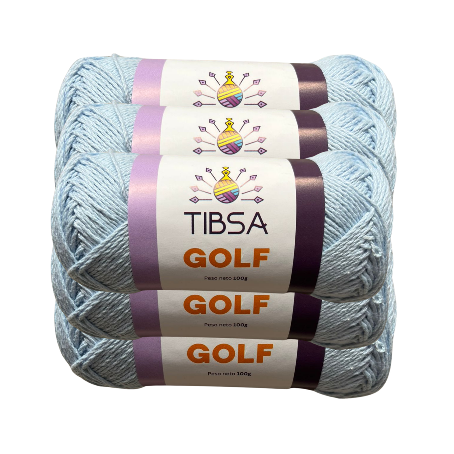 Paquete de 5 madejas de 100 gramos Golf