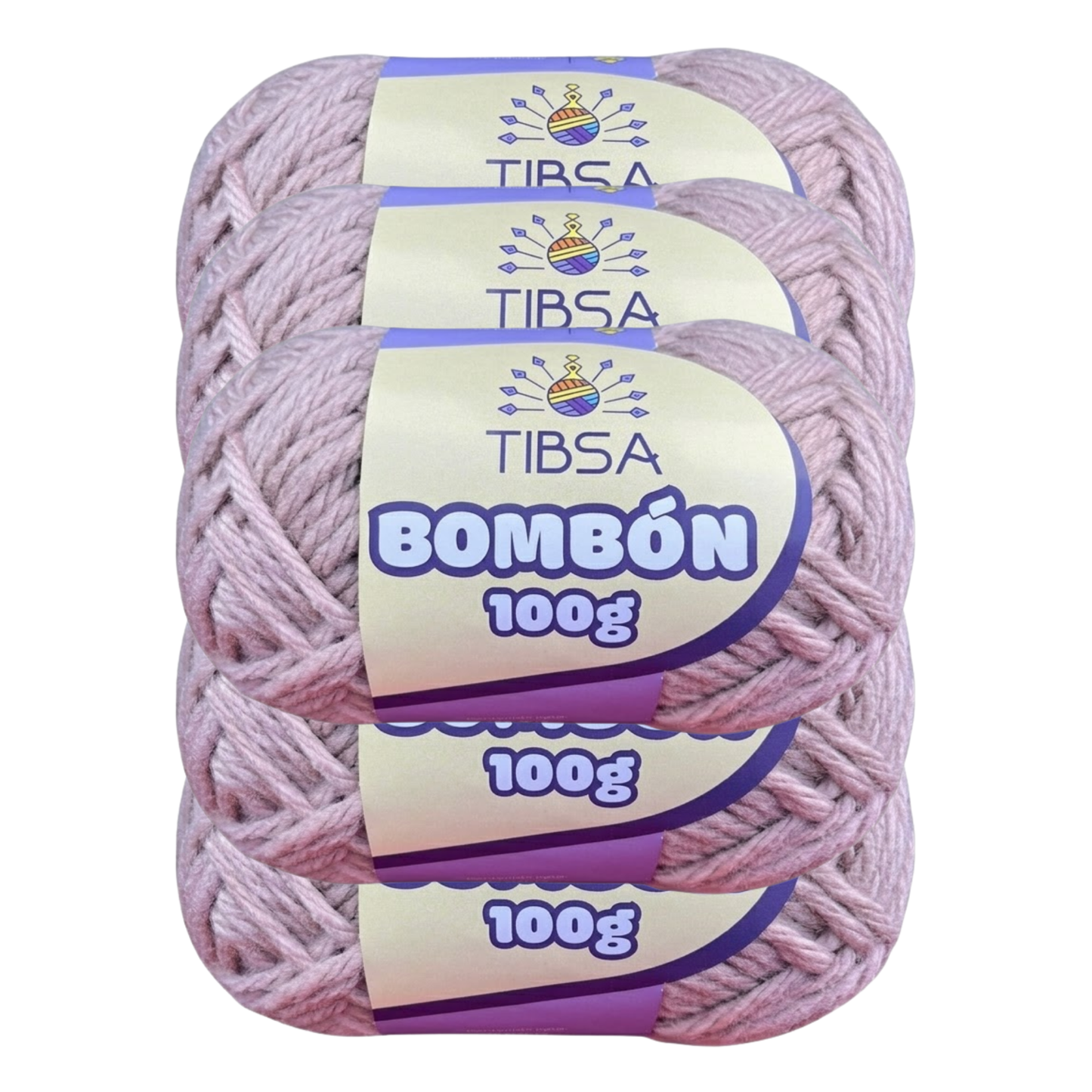 Paquete de 5 madejas de 100 gramos Bombón