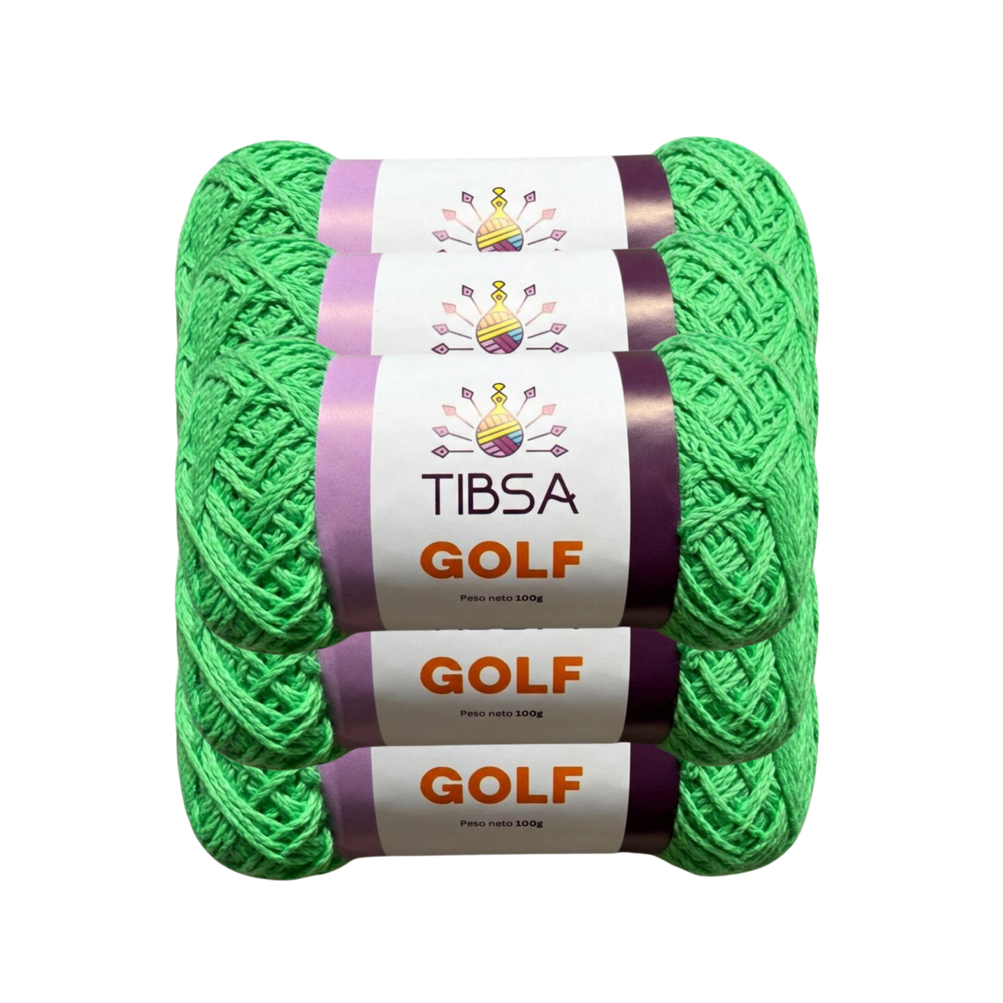 Paquete de 5 madejas de 100 gramos Golf
