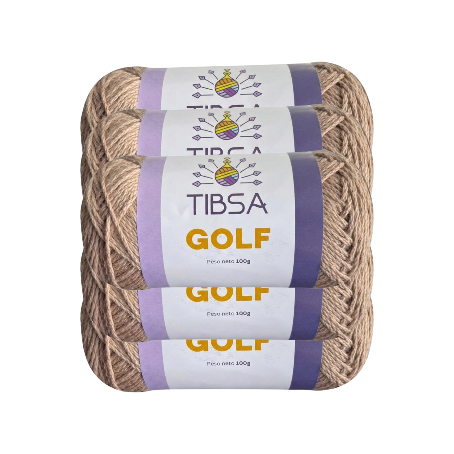 Paquete de 5 madejas de 100 gramos Golf
