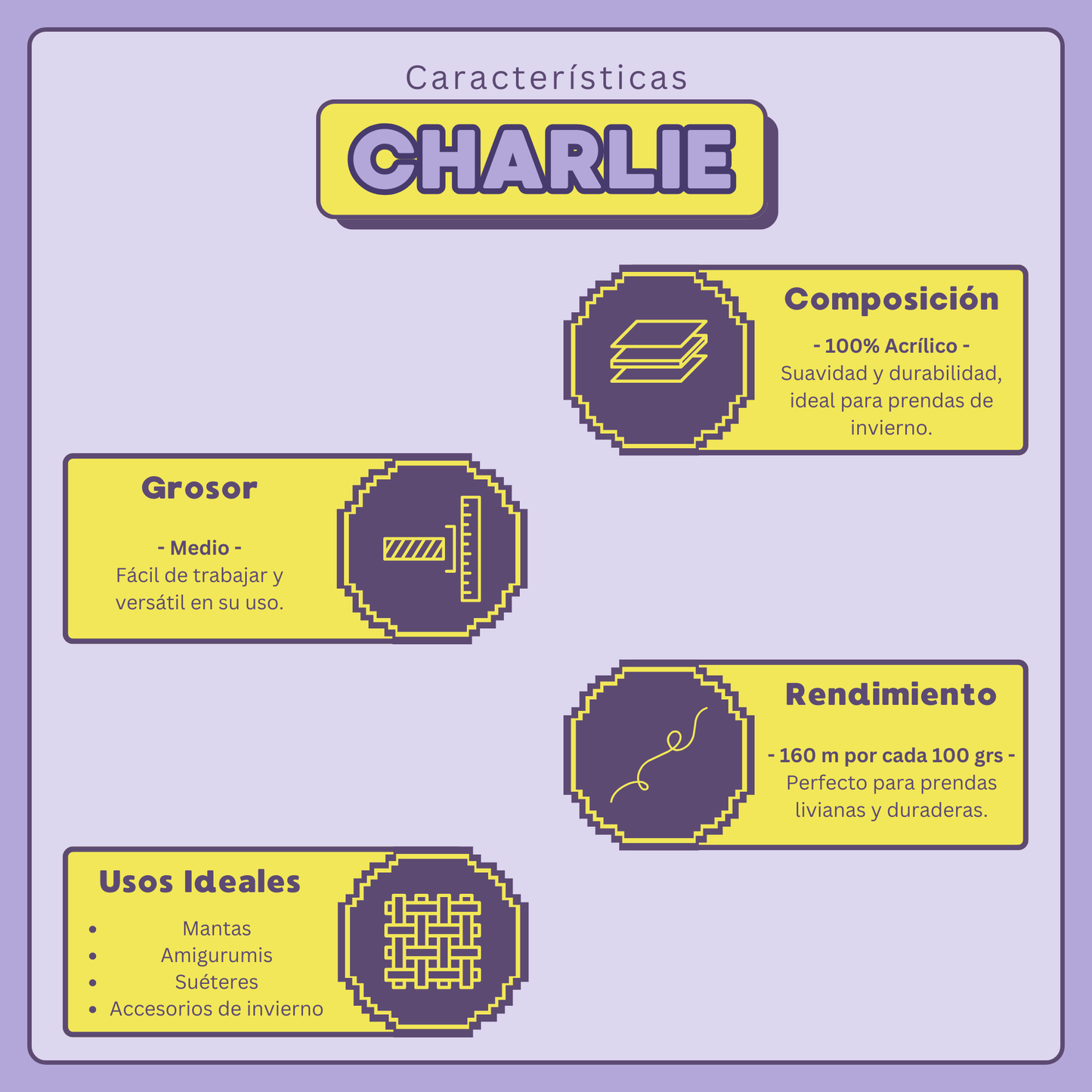 Paquete Charlie Multicolor 12 madejas 25 gr