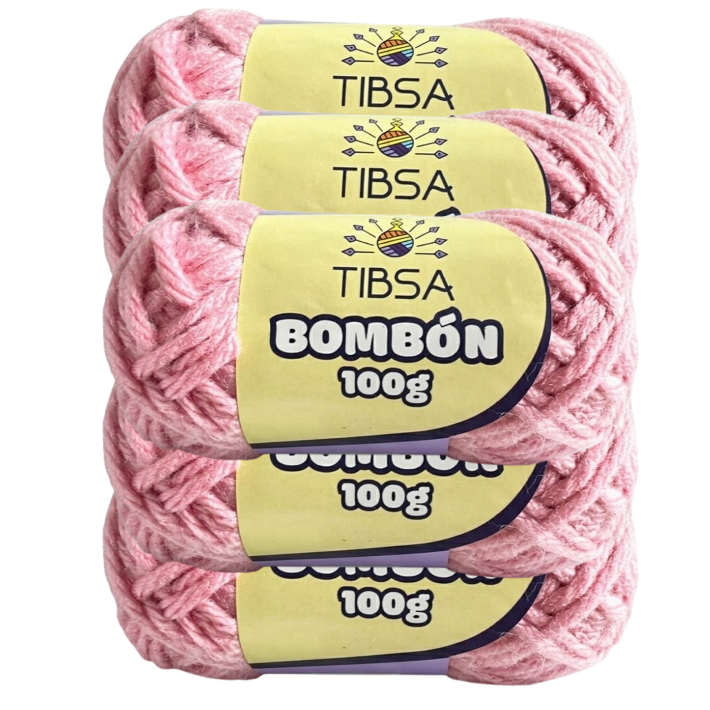 Paquete de 5 madejas de 100 gramos Bombón