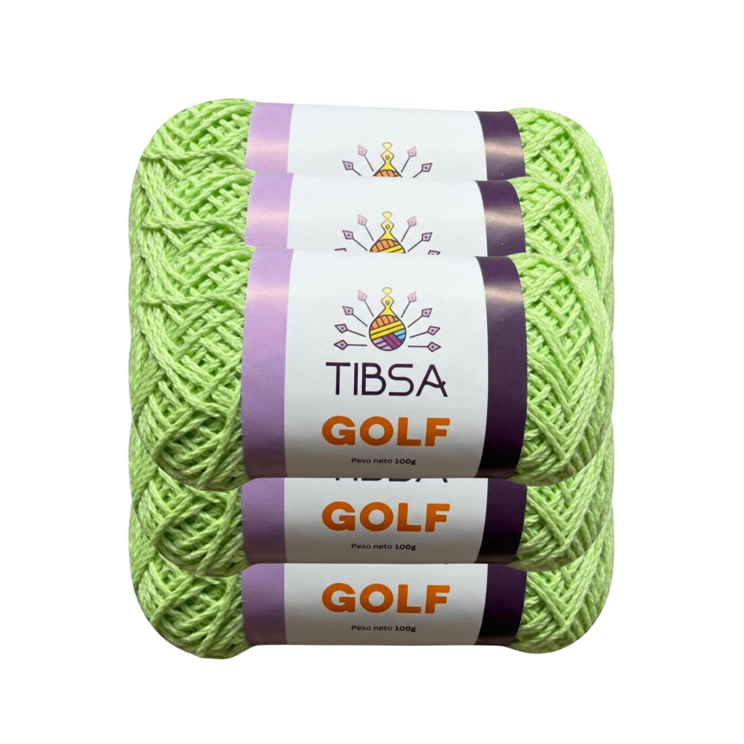 Paquete de 5 madejas de 100 gramos Golf
