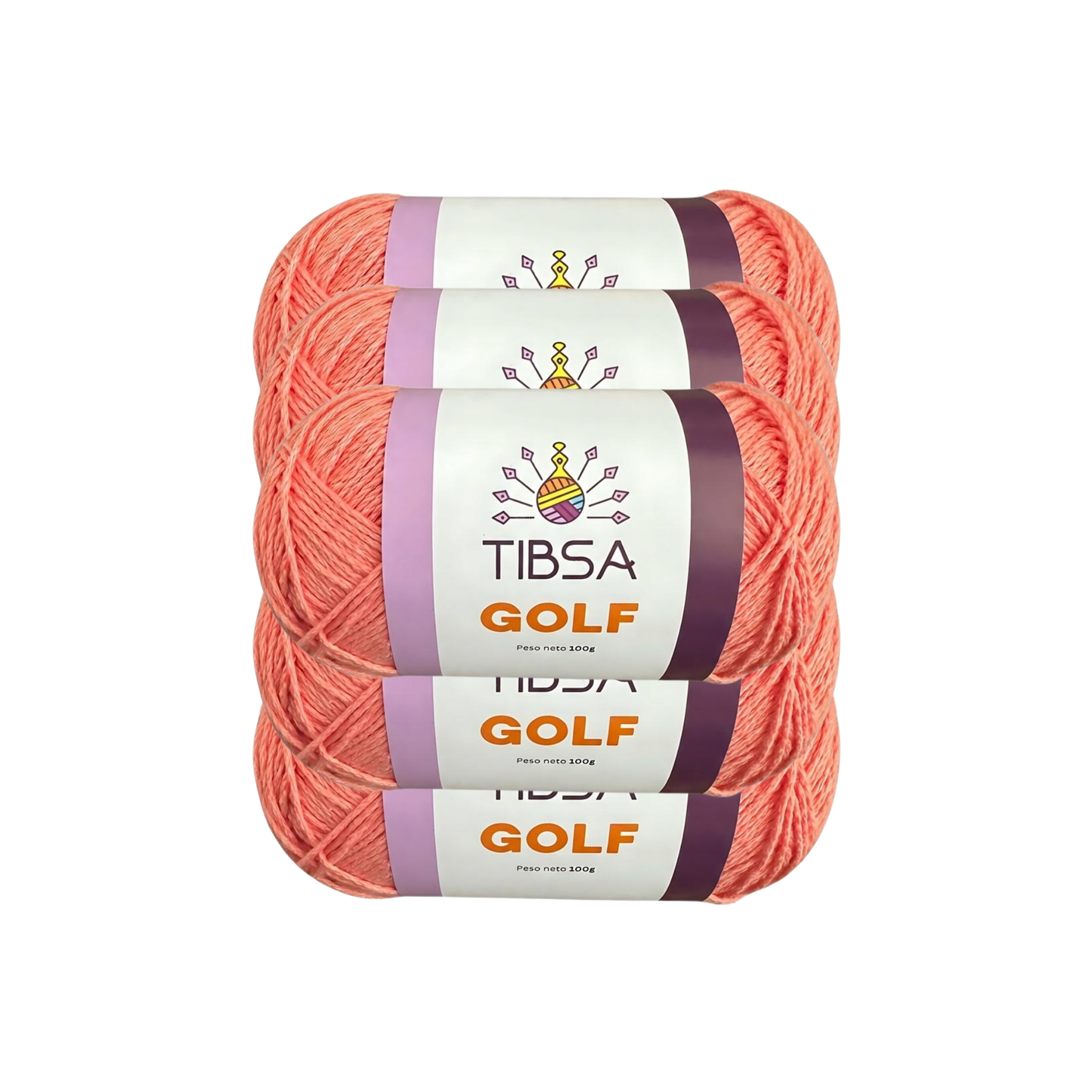 Paquete de 5 madejas de 100 gramos Golf