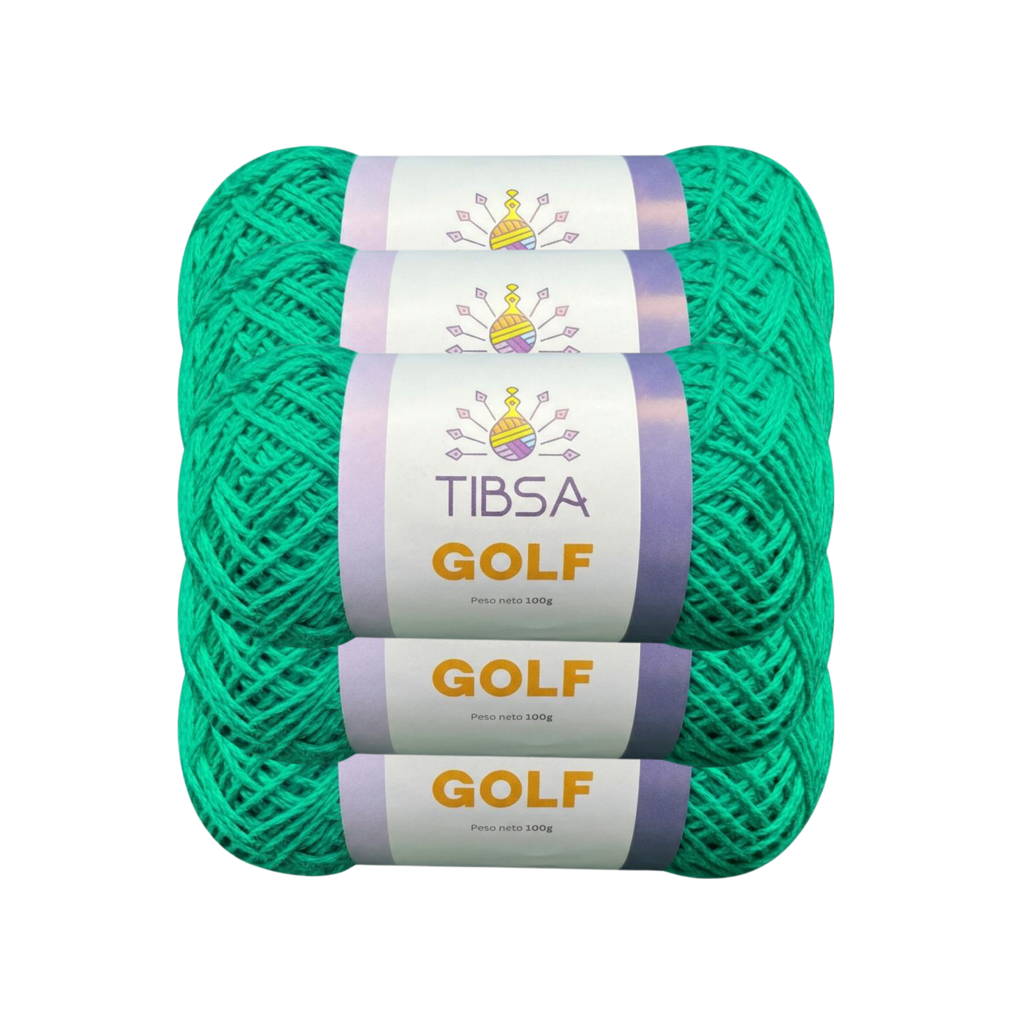 Paquete de 5 madejas de 100 gramos Golf