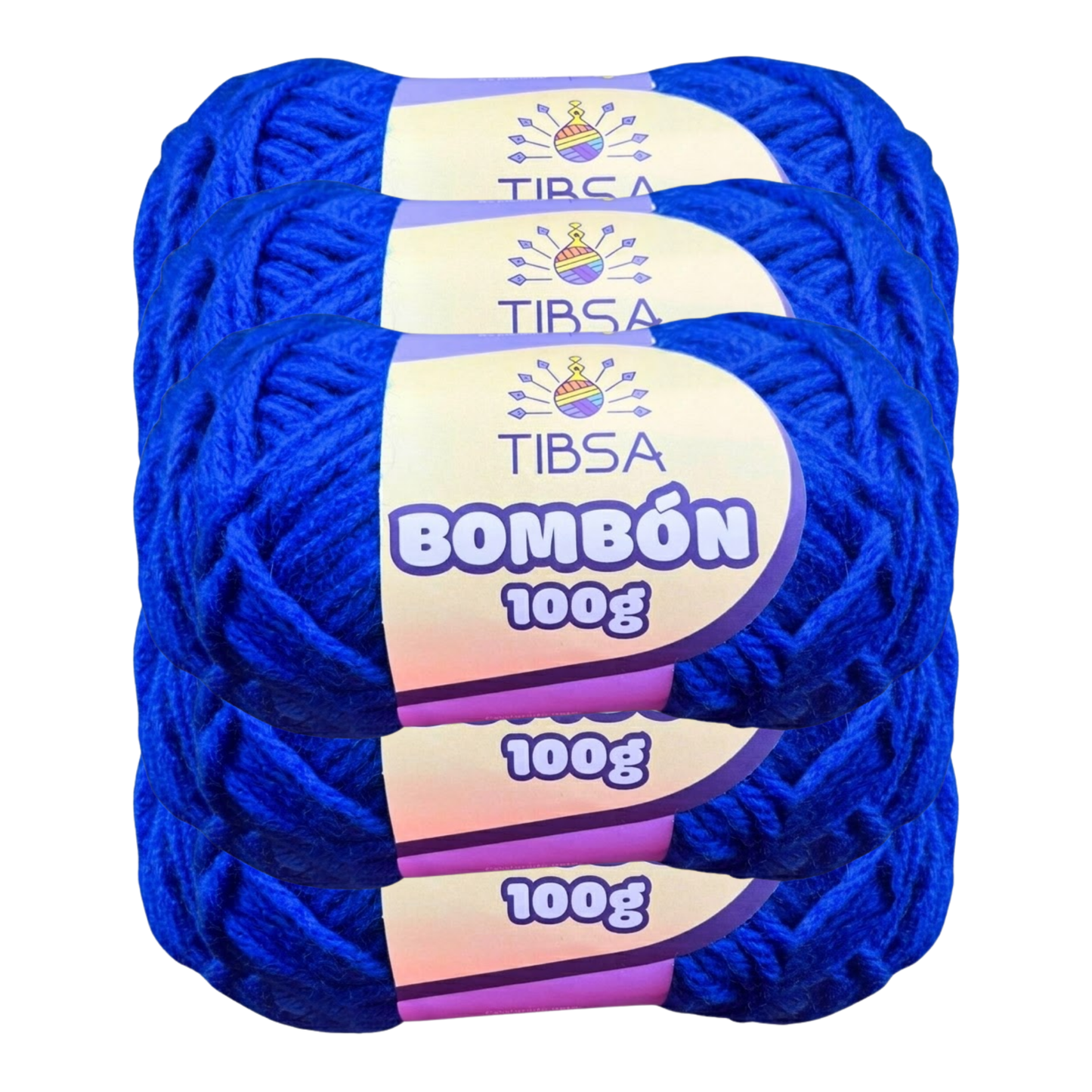 Paquete de 5 madejas de 100 gramos Bombón
