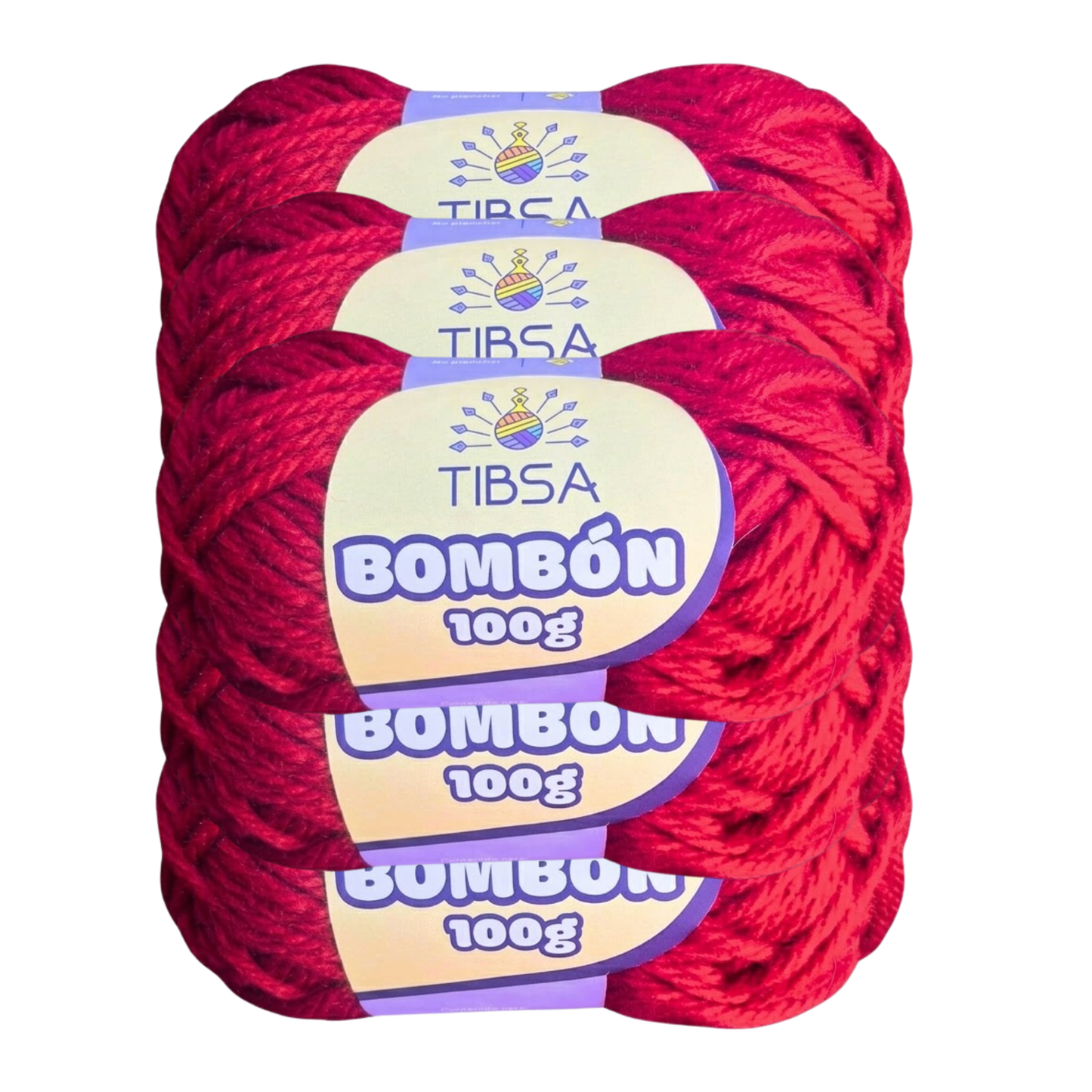 Paquete de 5 madejas de 100 gramos Bombón