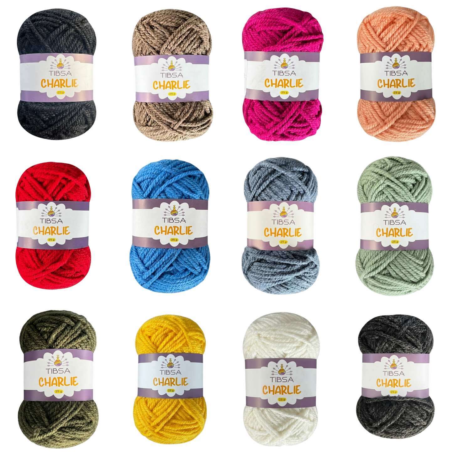Paquete Charlie Multicolor 12 madejas 25 gr