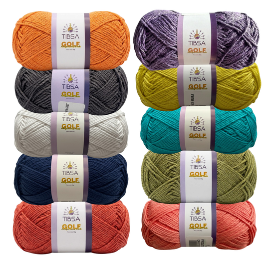 Paquete Golf Multicolor 10 madejas 50 gr