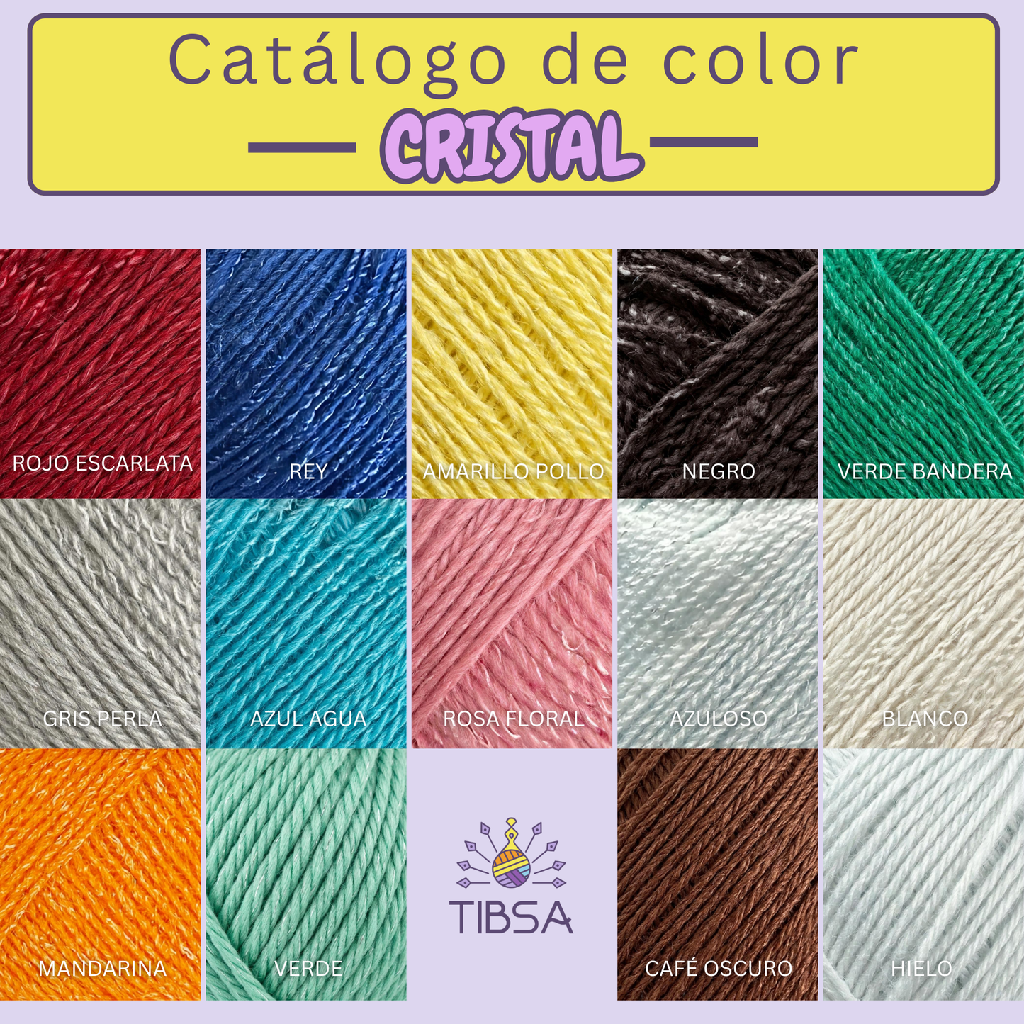 Paquete de 5 madejas de 100 gramos Cristal