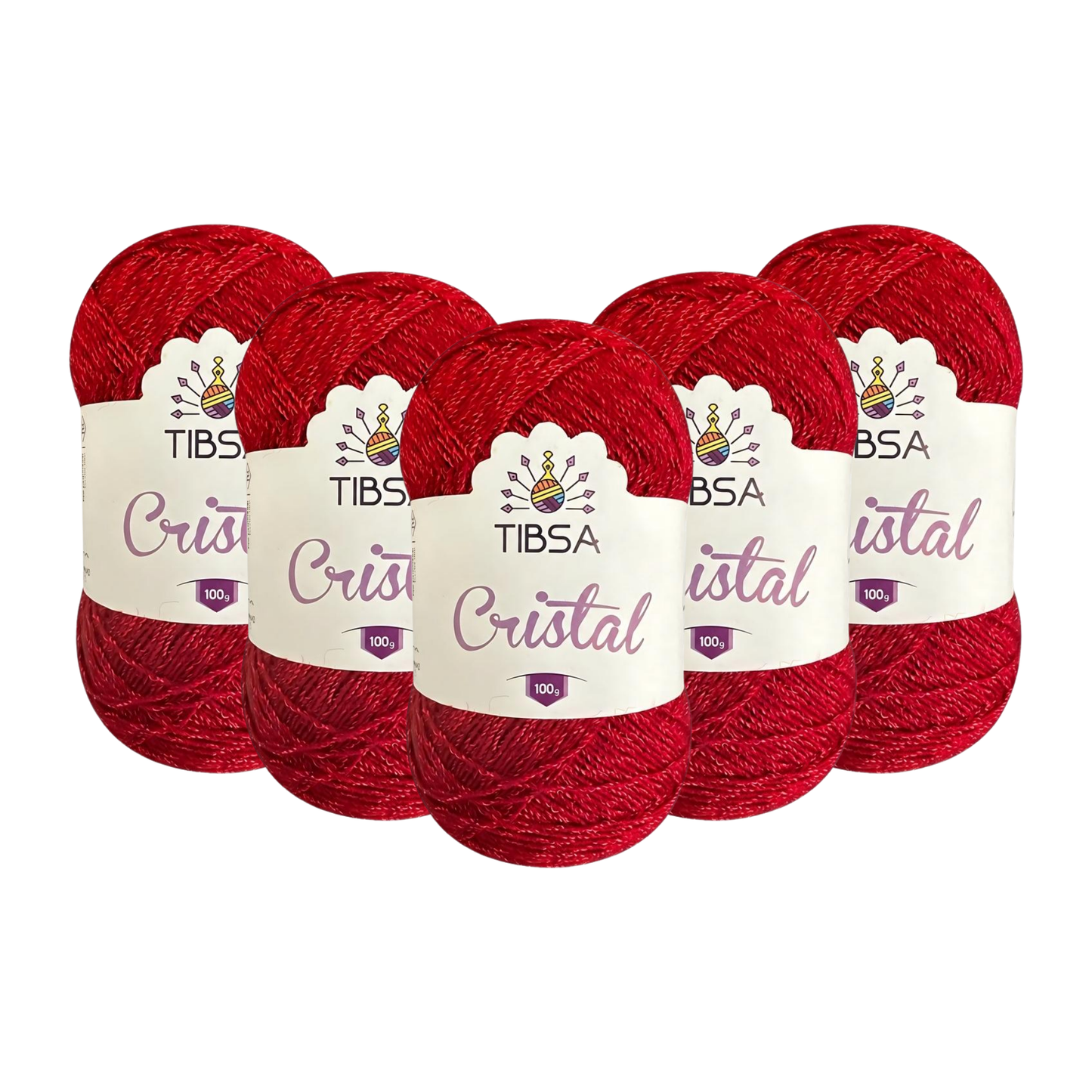 Paquete de 5 madejas de 100 gramos Cristal