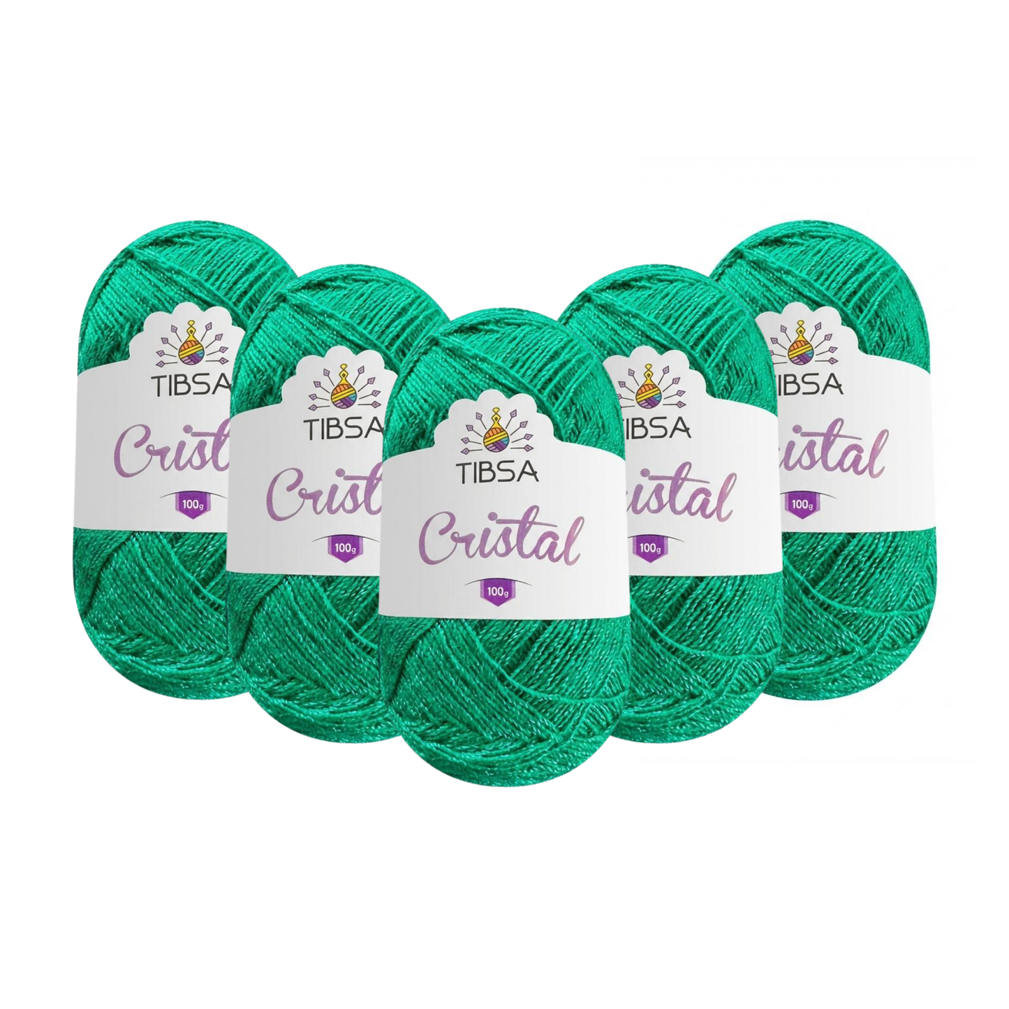 Paquete de 5 madejas de 100 gramos Cristal